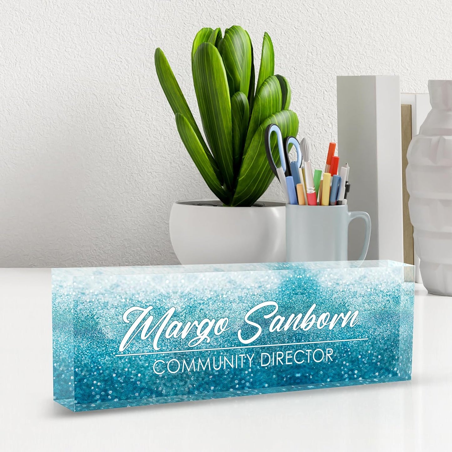 Desk Name Plate Personalized, Name Plate for Desk, Office Desk Decor for Women & Men, Custom Office Gifts for Boss, Manager, Teacher, Nurse, Doctor, Lawyer, Employee Appreciation Gifts