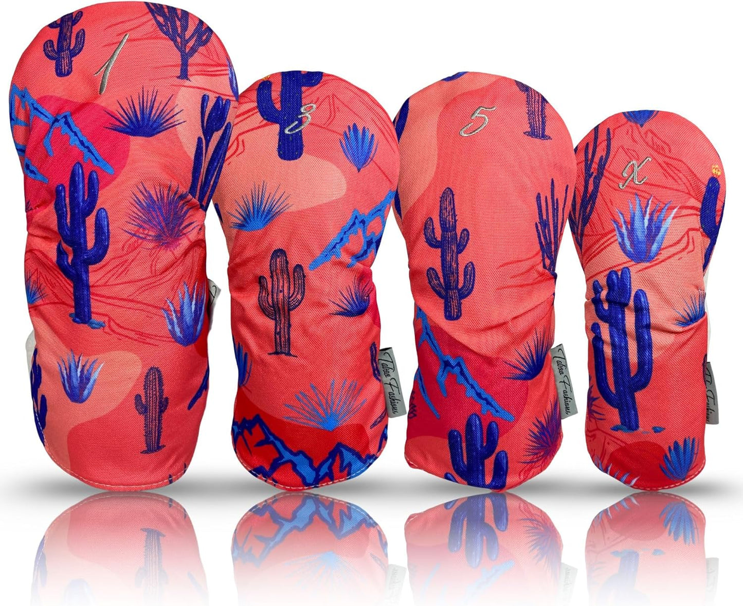 Taboo Fashions Resort Collection Golf Club Covers for Women - Numbered Golf Headcovers Set for Driver, Fairway and Hybrid Clubs - Weather Resistant, Pack of 4