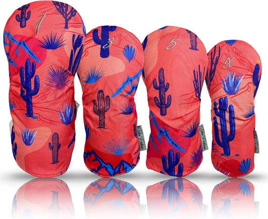 Taboo Fashions Resort Collection Golf Club Covers for Women - Numbered Golf Headcovers Set for Driver, Fairway and Hybrid Clubs - Weather Resistant, Pack of 4