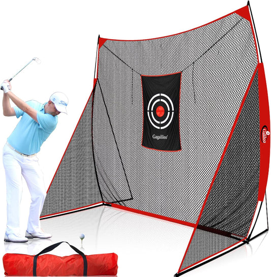 Gagalielo Golf Hitting Net with Target：Professional Heavy Duty Practice Net for Driver Swing Training Backyard Garage