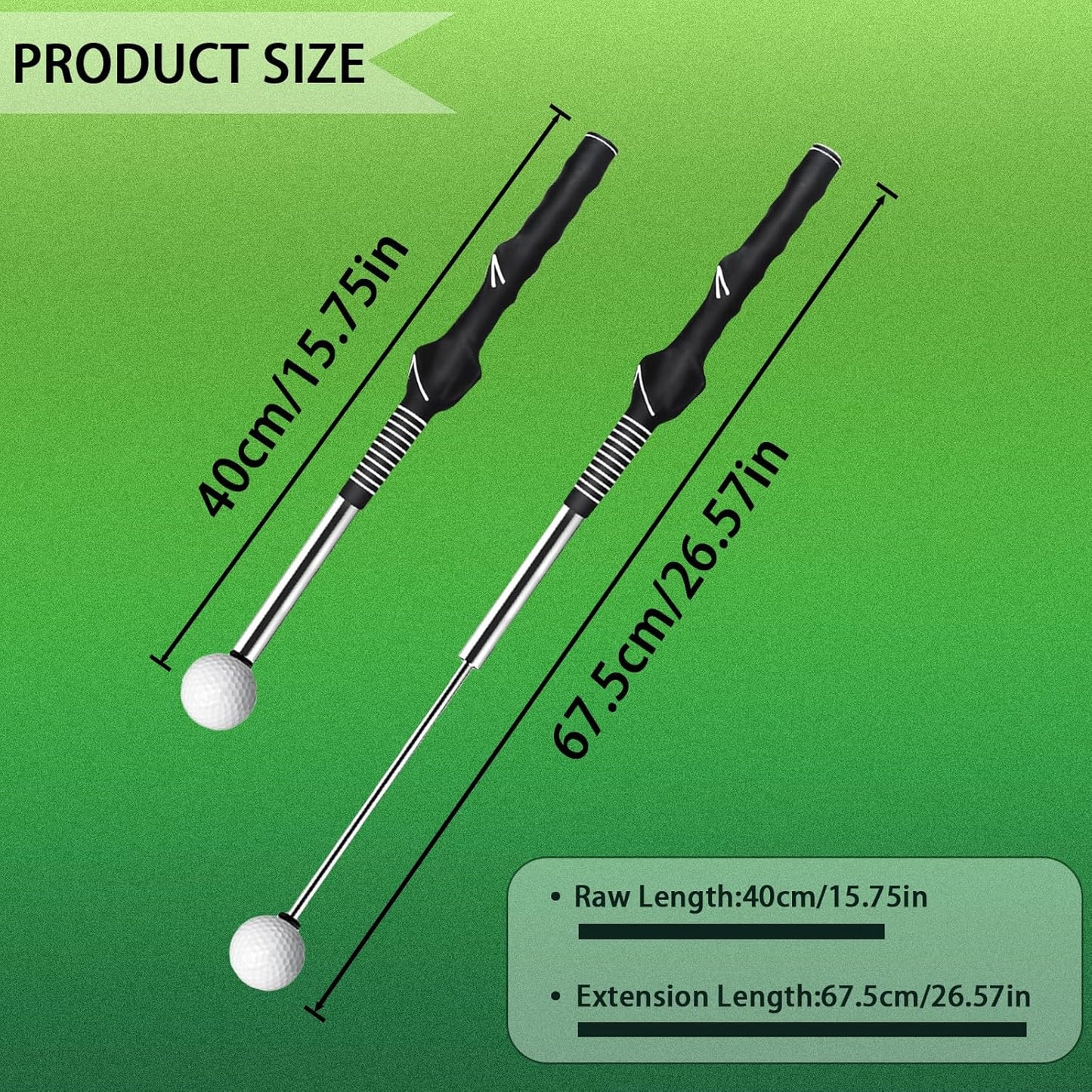 MuvTcroz Retractable Golf Swing Trainer, Golf Training Aid and Grip Trainer with Click Feedback for Right-Handed - Ideal Golf Swing Training Aid for Indoor & Outdoor Practice Use