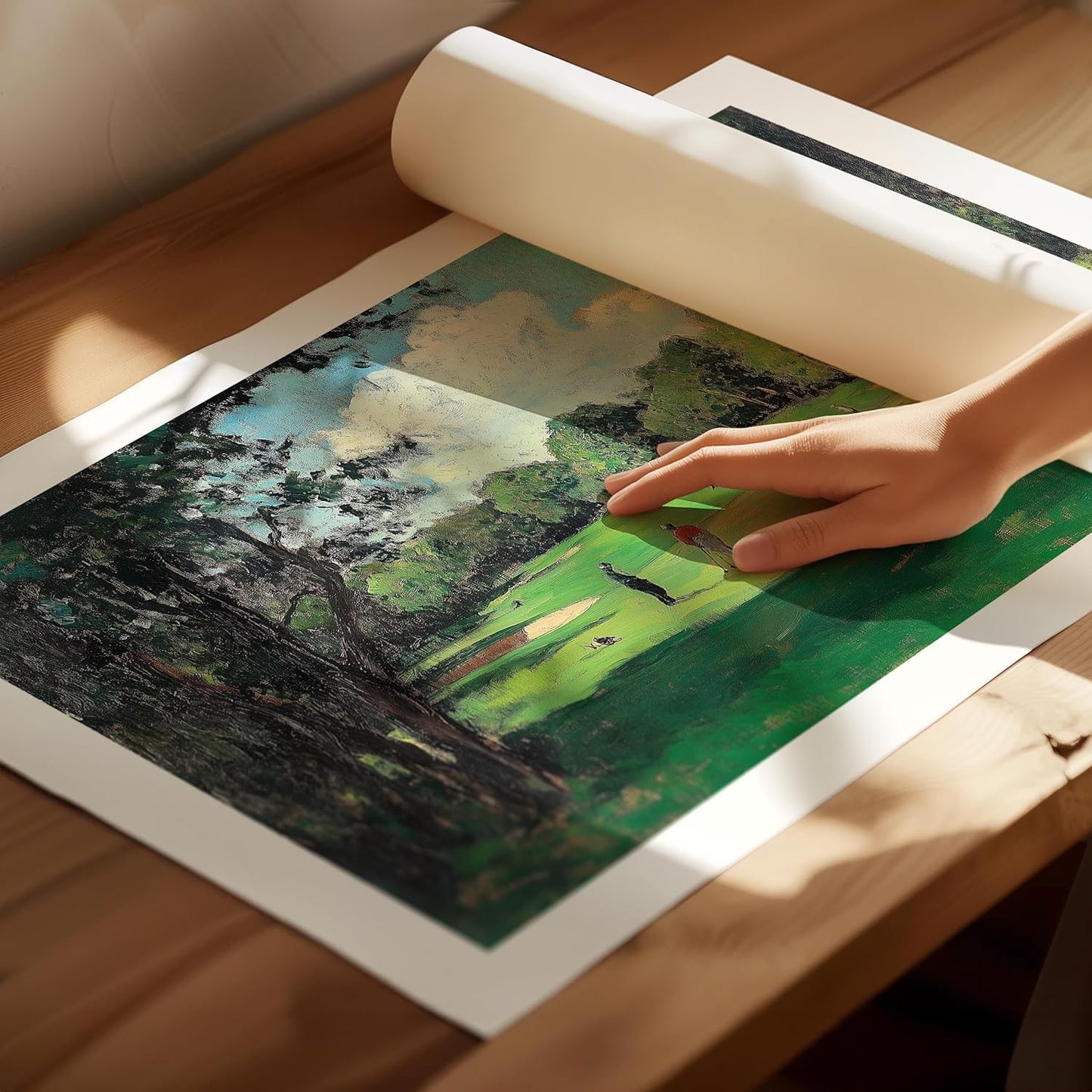 Vintage Golf Course Premium Giclee Fine Art Prints - Antique Style Golf Course Painting Posters, Golf Wall Art, Aesthetic Golfing Poster for Home Office Decor, Ready to Frame