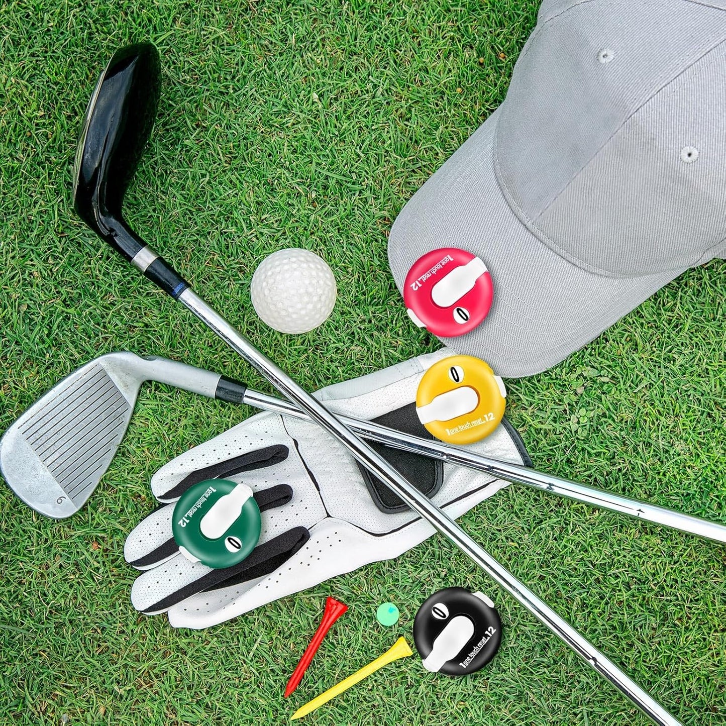 Frienda Golf Score Counter Mini Golf Stroke Counter with One Touch Reset and Simple Attachment to Scorekeeper Glove in