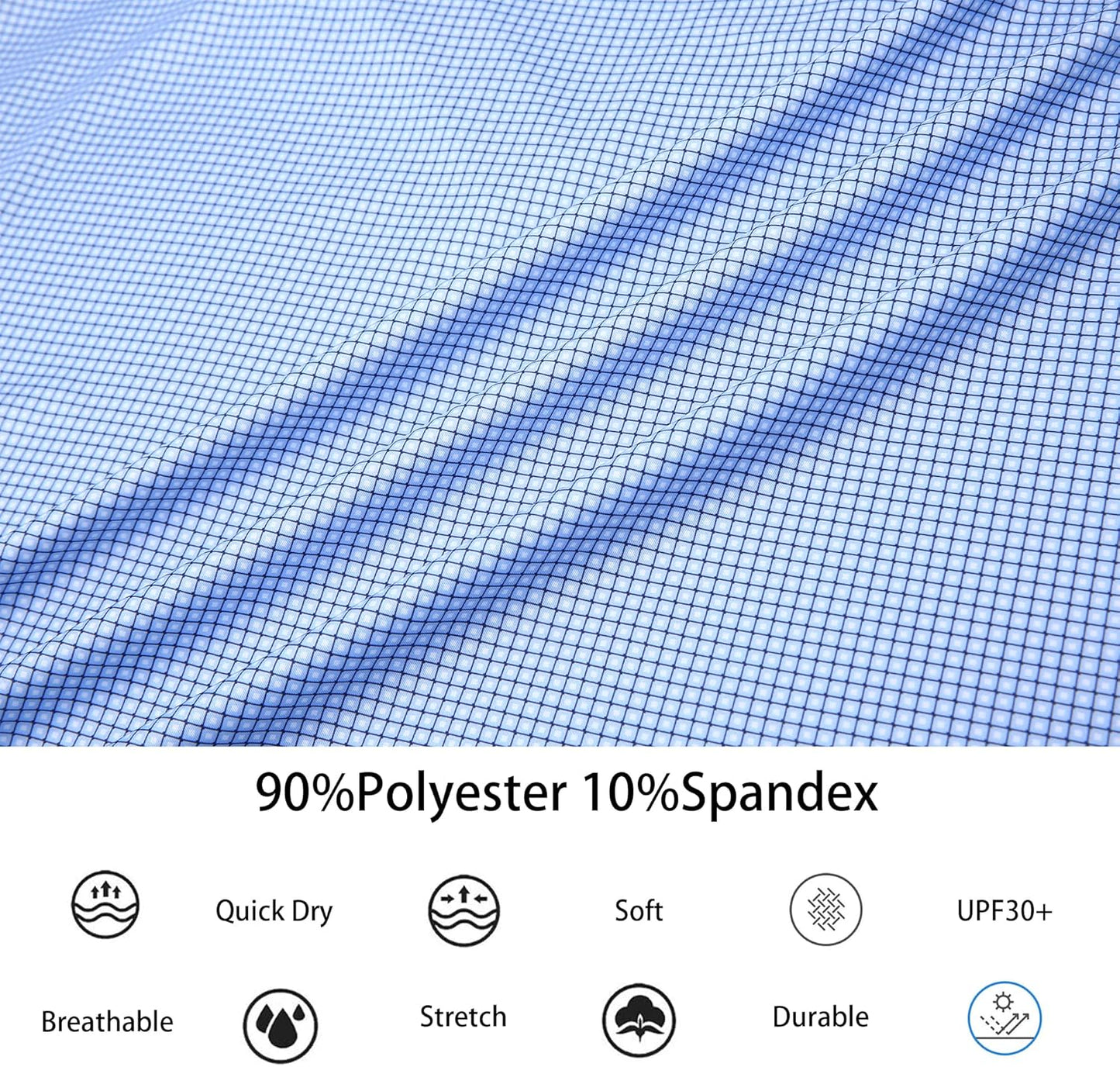 Alex Vando Mens Golf Shirt Moisture Wicking Classic Print Golf Shirts for Men