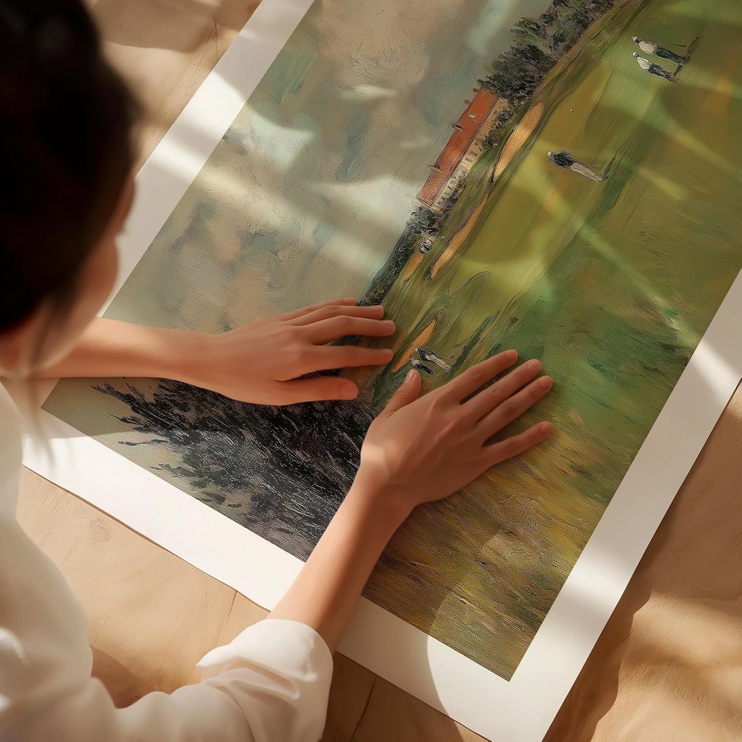 Vintage Golf Course Premium Giclee Fine Art Prints - Antique Style Golf Course Painting Posters, Golf Wall Art, Aesthetic Golfing Poster for Home Office Decor, Ready to Frame