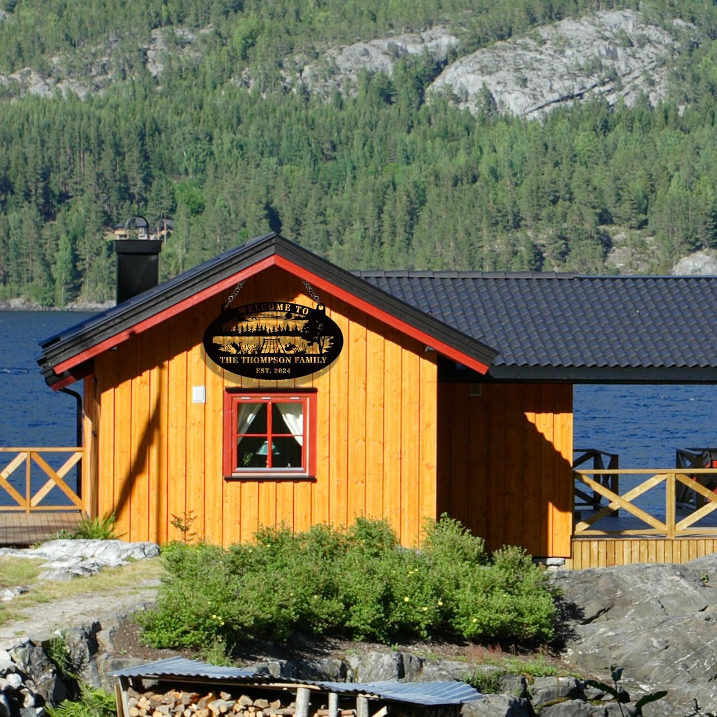 Personalized Lake Dock Metal Sign, Custom Outdoor Metal Sign, Personalized Family Lake Lot Sign, Dock Signs, Lakeside Signs, Outdoor Decor