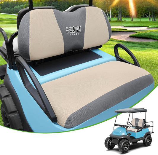 10L0L Golf Cart Seat Covers Universal for Yamaha Club Car Precedent Standard Front Seats, Breathable Mesh Bench Seat Cover, No Drilling Seat Cushion, All-Season Comfort Cool in Summer & Warm in Winter