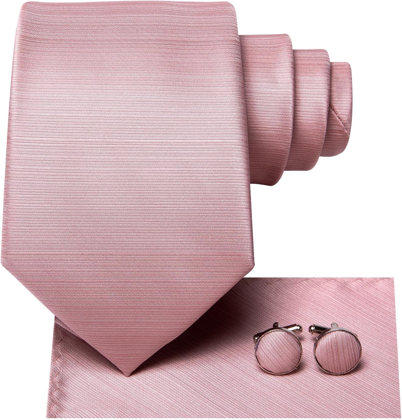 Dubulle Mens Paisley Striped Tie WOVEN Necktie for Men and Handkerchief Cufflinks Set Wedding Formal Business