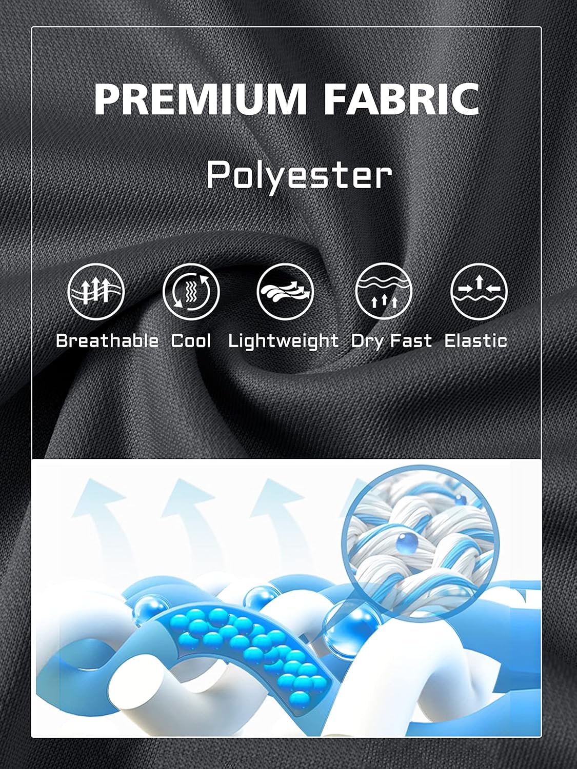 MAGCOMSEN Men's Polo Shirts 3 Buttons Casual Work T Shirts Quick Dry Short Sleeve Golf Shirt Pique Jersey Outdoor Performance