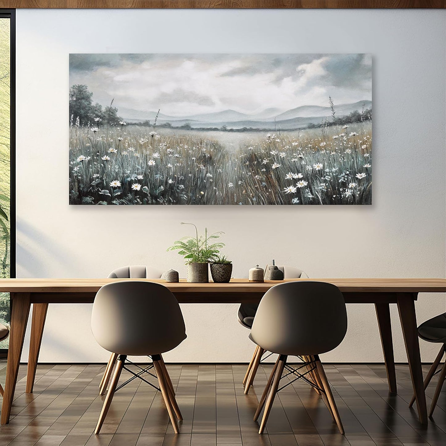 Glvzygy Canvas Wall Art Vintage Wall Decor Classical Painting Canvas Prints Vintage Floral Wall Art for Home Room Bathroom Decor Living and Office Home Decor 20"x40"