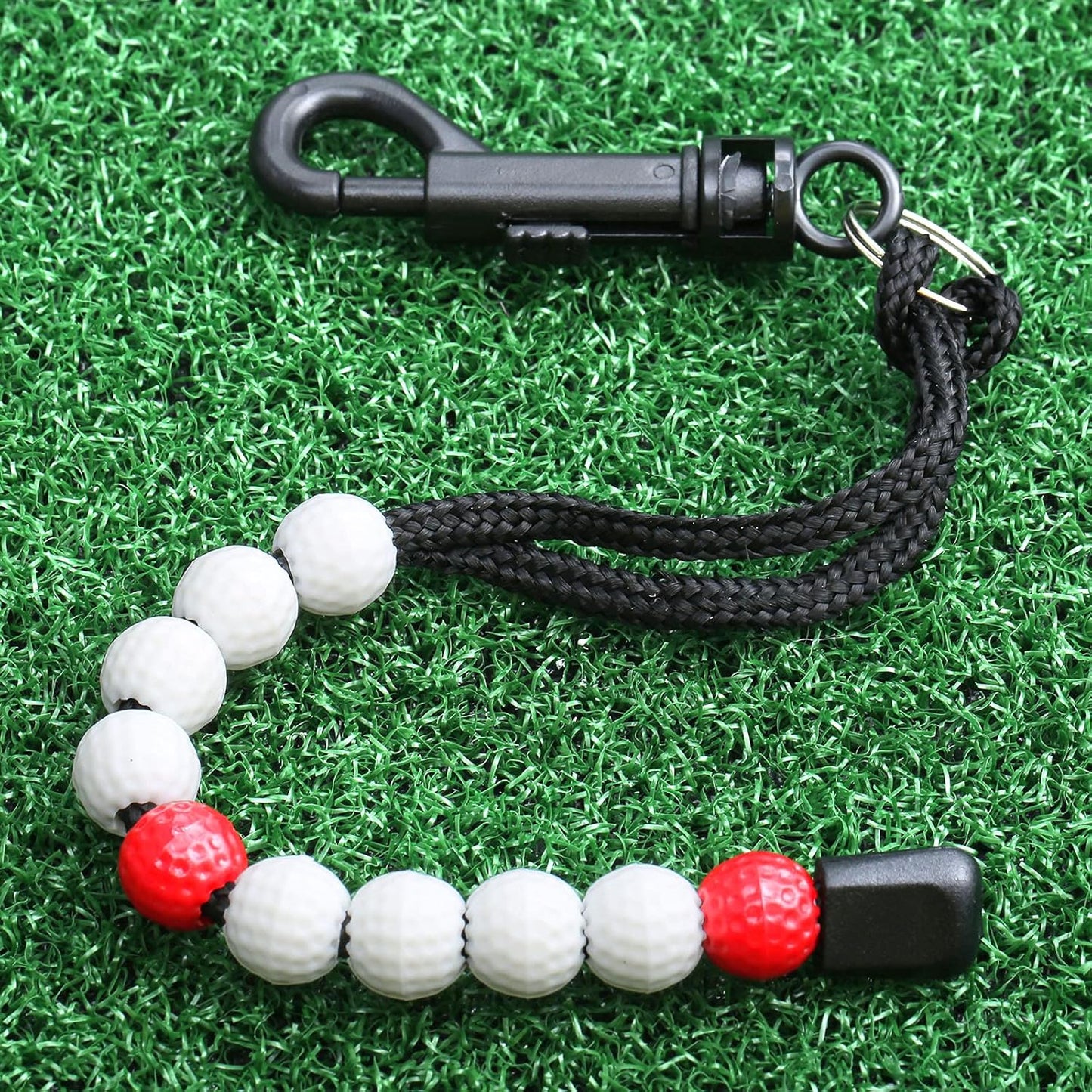 MUXSAM 1 Piece Golf Beads Score Counter with Clip, Golf Stroke Score Count Keeper Putting Score Counter for Referee Caddy Golfer