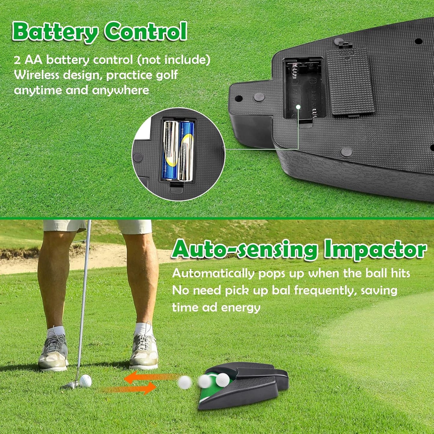 Automatic Putting Machine - Auto Returning Golf Cup Training Aid for Indoor/Outdoor Practice