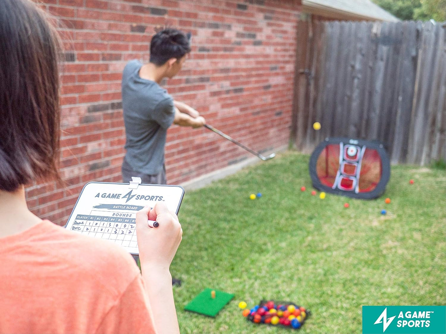 Golf Chipping Net with Mat - Practice Net for Backyard & Indoor/Outdoor Swing Training