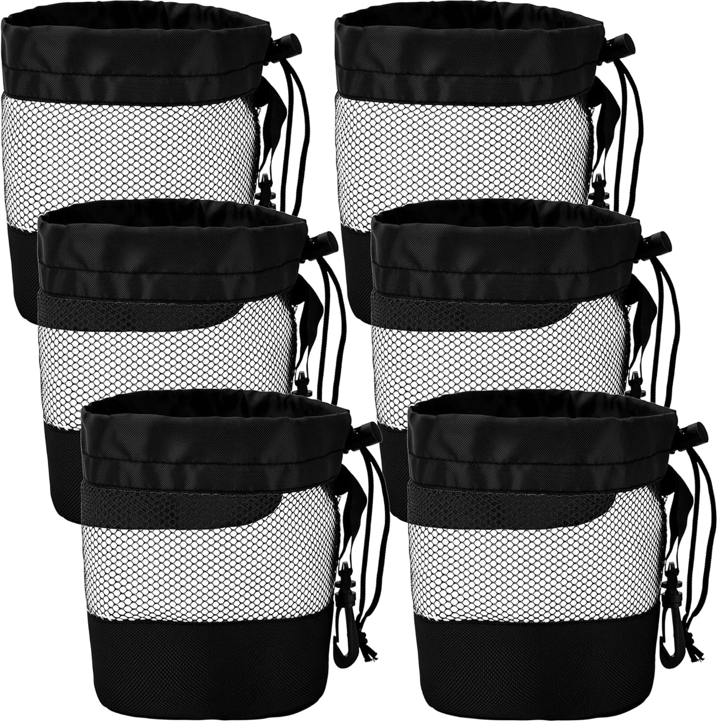 6 Pcs Golf Ball Storage Bag Nylon Mesh Golf Pouch Bags Organizer Drawstring Bags for Balls Outdoor Carrying