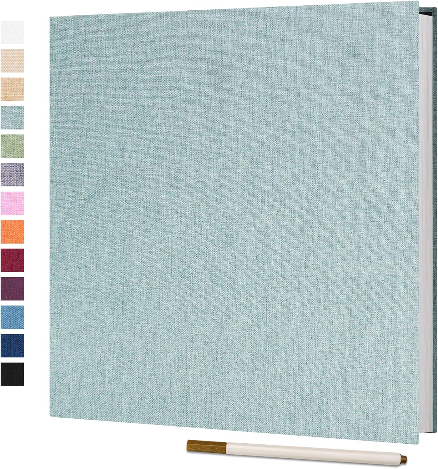 Vienrose Large Photo Album Self Adhesive for 4x6 5x7 8x10 Pictures Scrapbook Album DIY Scrap Book 40 Sticky Pages with A Metallic Pen Turquoise