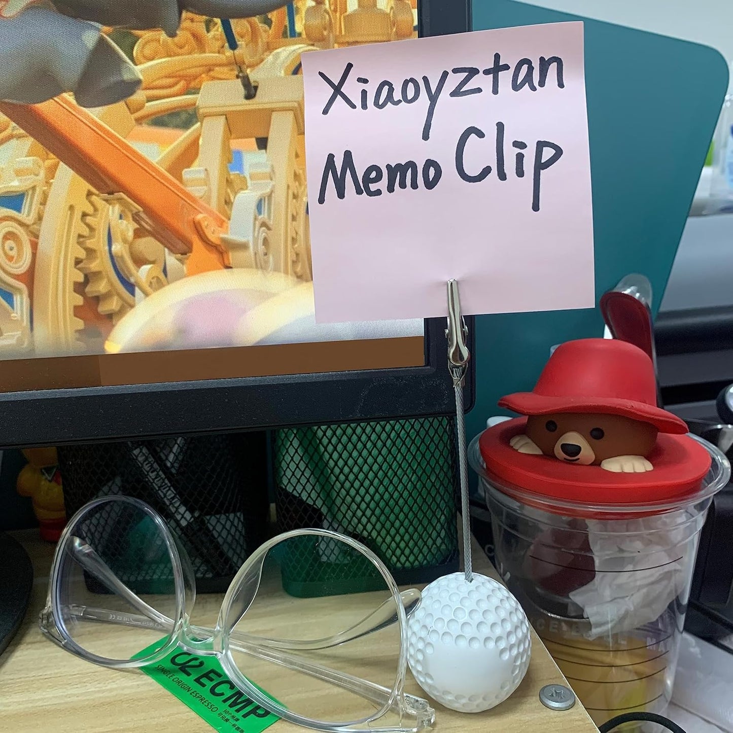 Xiaoyztan Golfball Clip for Table, Place Card Stand Holder, 5 Inch Height Memo Clip, Number Card Holder, Name Card Table Stand Decorations for Home Office Desk Sports Party Wedding Ceremony, 5 Pcs