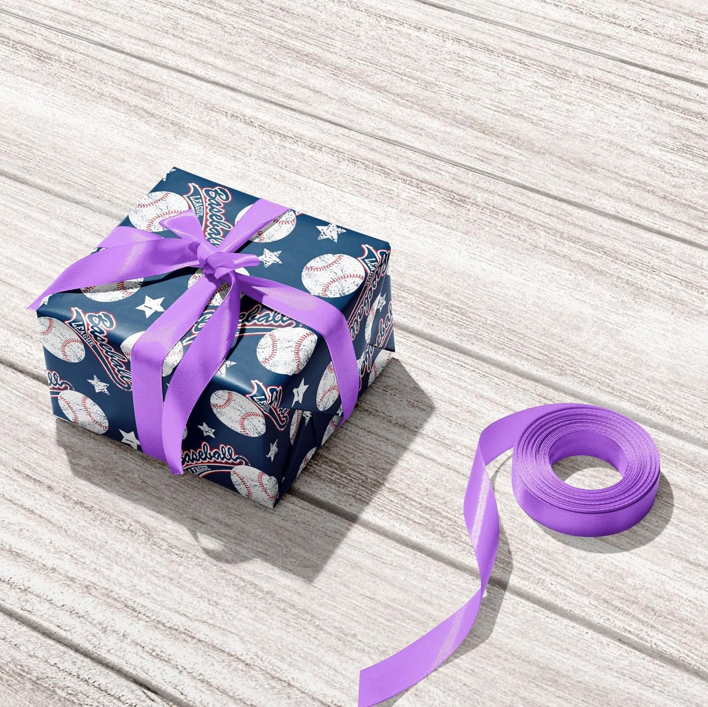 WAPLIGHAL Baseball Wrapping Paper for Kids Boys - Baseball, Flames and Stars Design - Gift Wrapping Paper for Birthday Holiday - 20×29 Inches, 8 Folded Sheets