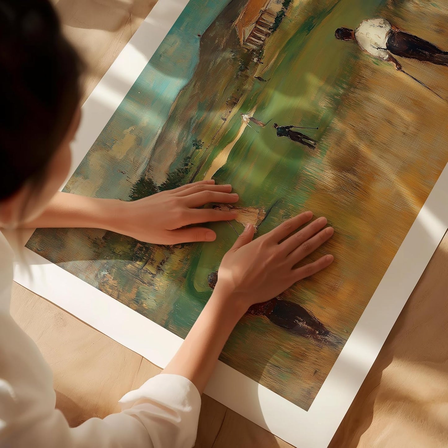 Vintage Golf Course Premium Giclee Fine Art Prints - Antique Style Golf Course Painting Posters, Golf Wall Art, Aesthetic Golfing Poster for Home Office Decor, Ready to Frame