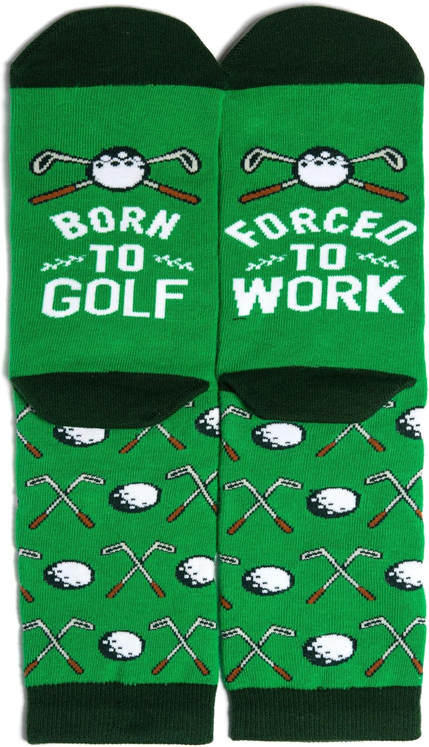 Lavley Funny Golf Socks - Fun gift for golfers - Unisex one size fits most - Great for birthdays or stocking stuffers