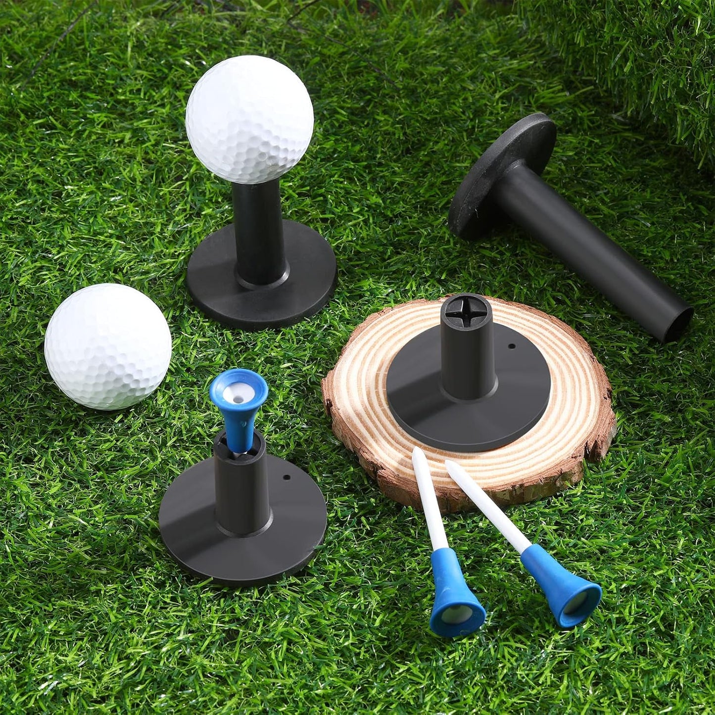 12 Pieces Golf Range Tees Set Rubber Golf Tees for Mats Driving Range 6 Pieces for Practice Mat Mixed Size