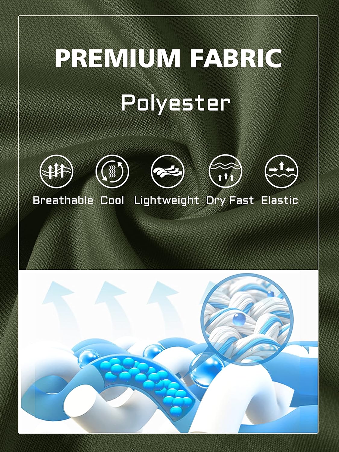 MAGCOMSEN Men's Polo Shirts 3 Buttons Casual Work T Shirts Quick Dry Short Sleeve Golf Shirt Pique Jersey Outdoor Performance