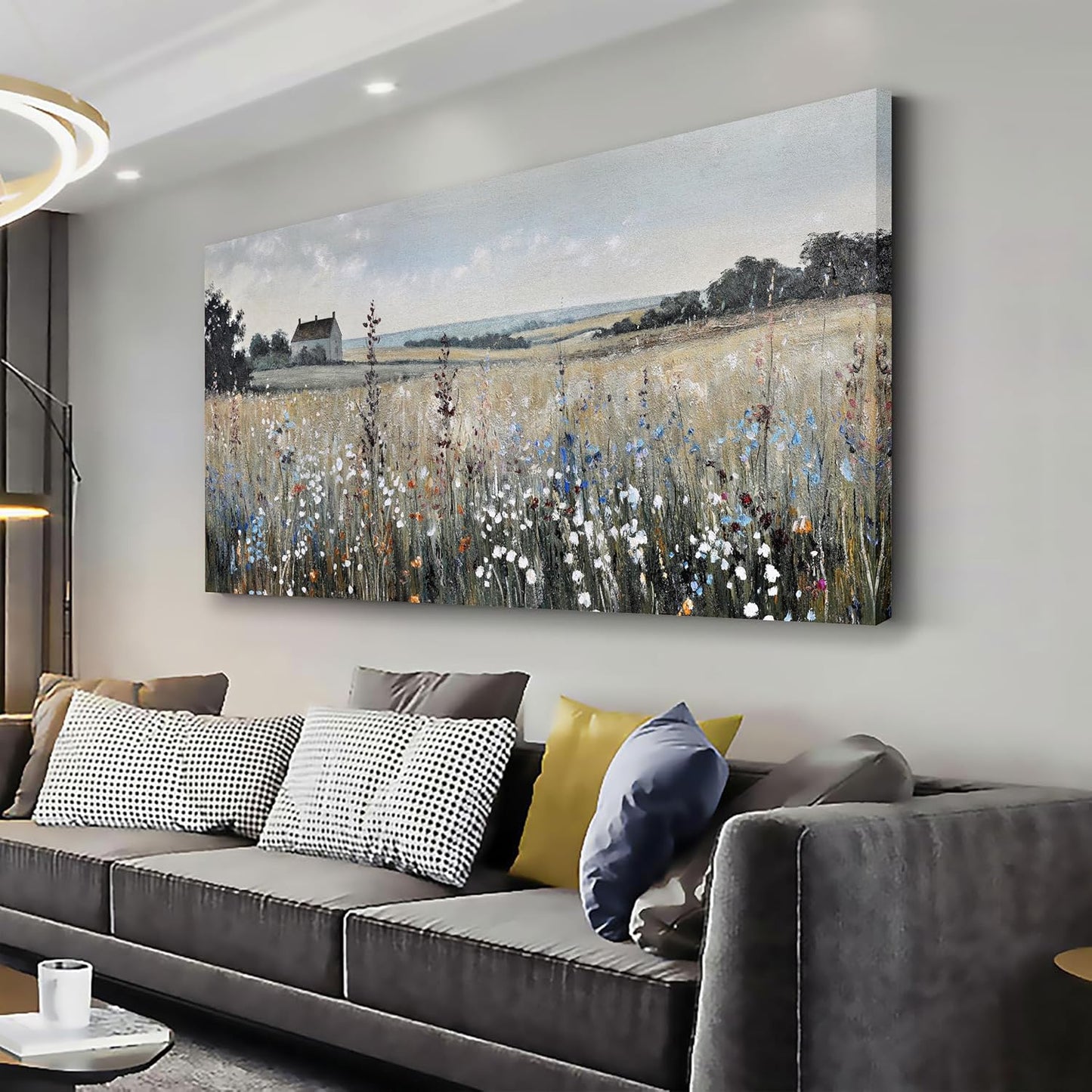 Glvzygy Canvas Wall Art Vintage Decor Artwork Classical Oil Painting Canvas Prints Vintage Landscape Wall Art Suitable for Living Room Bedroom and Office Home Decor Painting 24"x48"