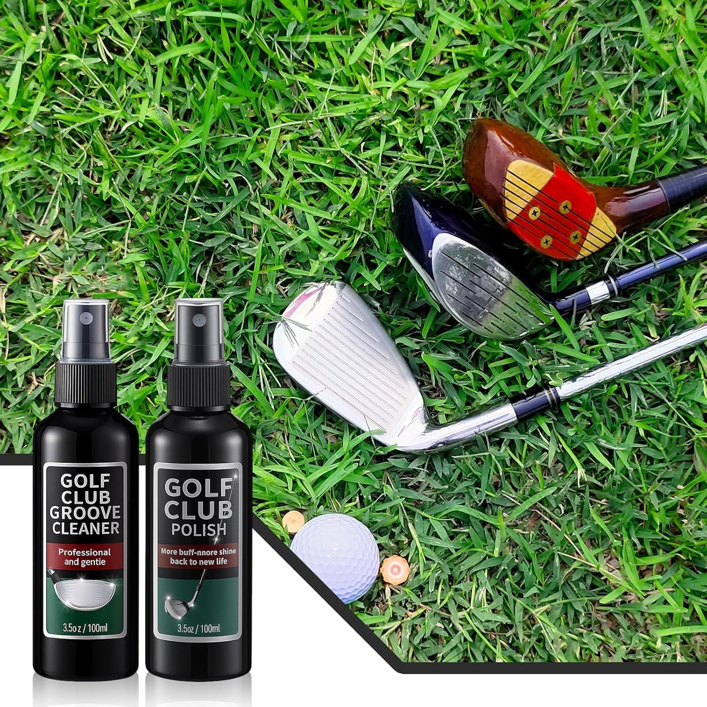 9 Pcs Golf Club Care Kit Golf Cleaning Kit Includes Grip Cleaner Club Cleaner Polish Brush Towel for Christmas Men Dad Gifts Outdoor Sports Supplies