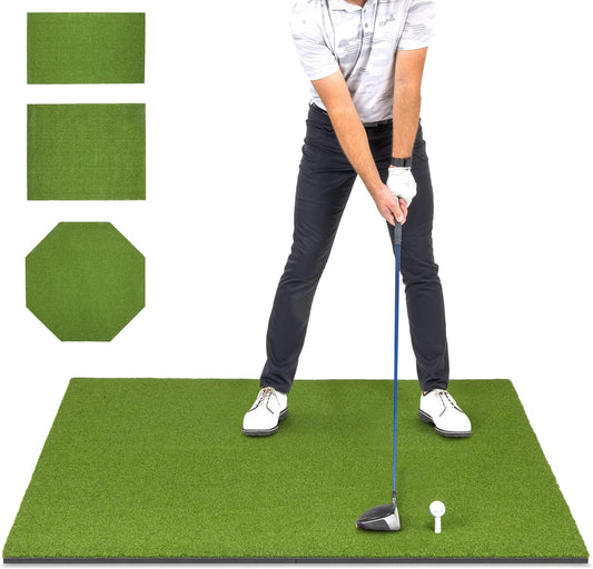 GoSports Elite Golf Hitting Mats for Indoor/Outdoor Practice – Choose Size – Turf Driving Range Mats for Golf Simulators and Practice