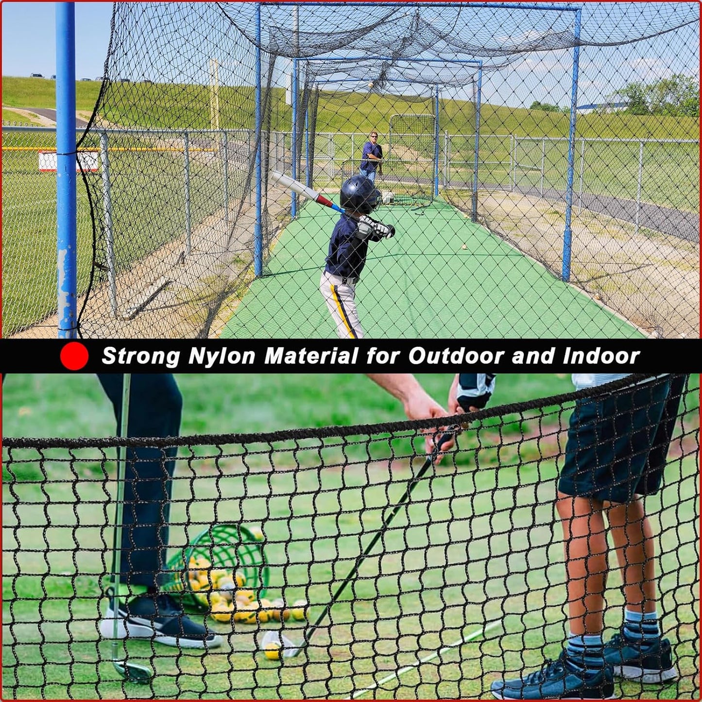 Sports Netting - Heavy Duty Ball Net for Golf, Baseball, Hockey, Soccer
