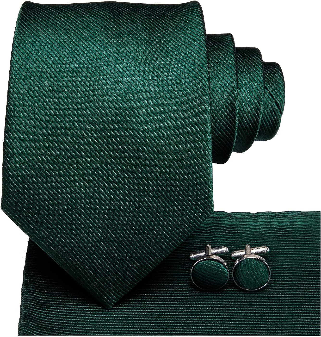 Hi-Tie Men 63inches Tie Set Extra Long Necktie Paisley Tie Pocket Suqare Cufflinks Big and Tall Men Tie