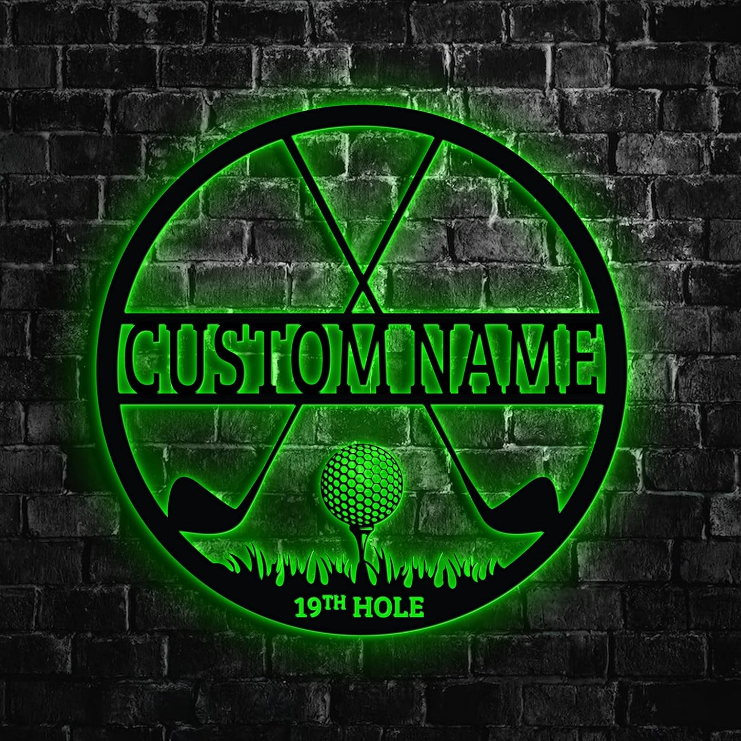 Personalized 19th Hole Custom Golf Metal Sign, Funny Man Cave Sign for Golfers, Custom Metal Pub Wall Art Decorative Accent, Home Decor Sign for Man Cave Bar, Home Decor, Gift For Dad, Son, Sports Lovers, Christmas Gift