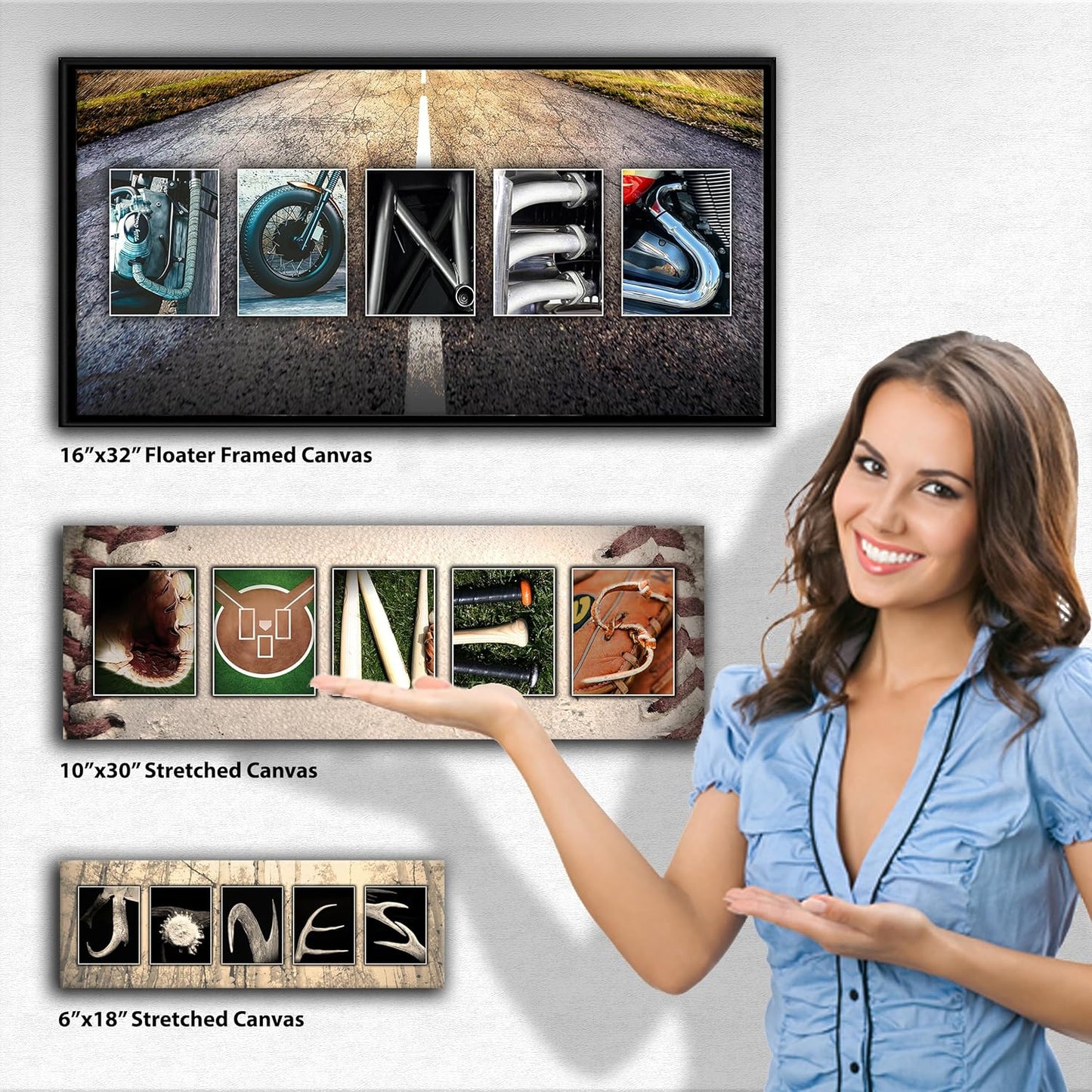 Block Mount - Personalized Baseball Name Art Print for Man cave, Boys Room, or Office!