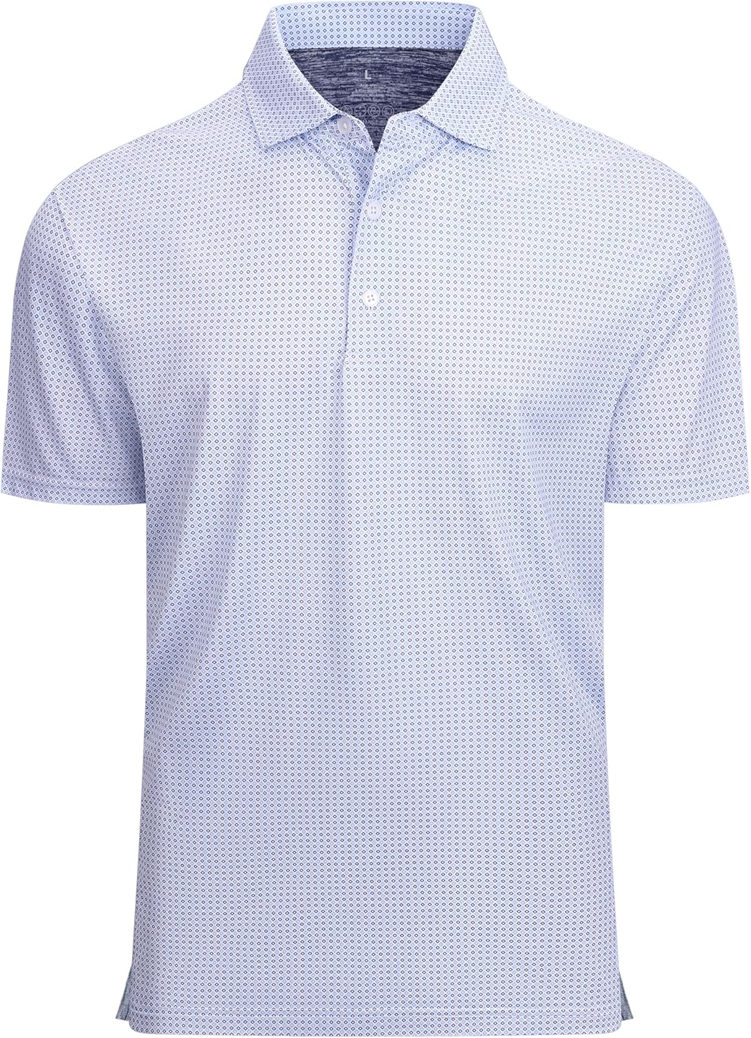 Alex Vando Mens Golf Shirt Moisture Wicking Classic Print Golf Shirts for Men