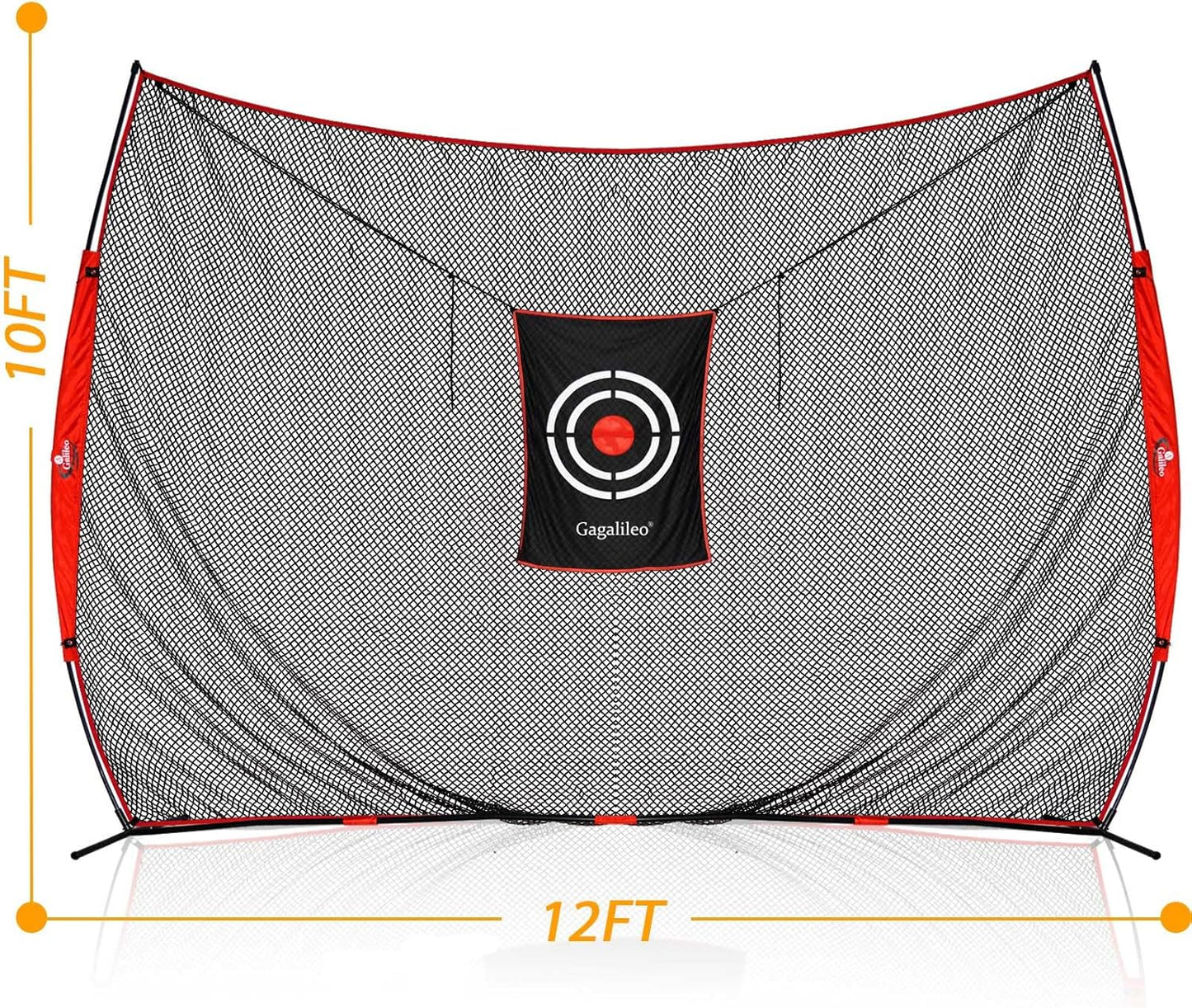Gagalielo Golf Hitting Net with Target：Professional Heavy Duty Practice Net for Driver Swing Training Backyard Garage