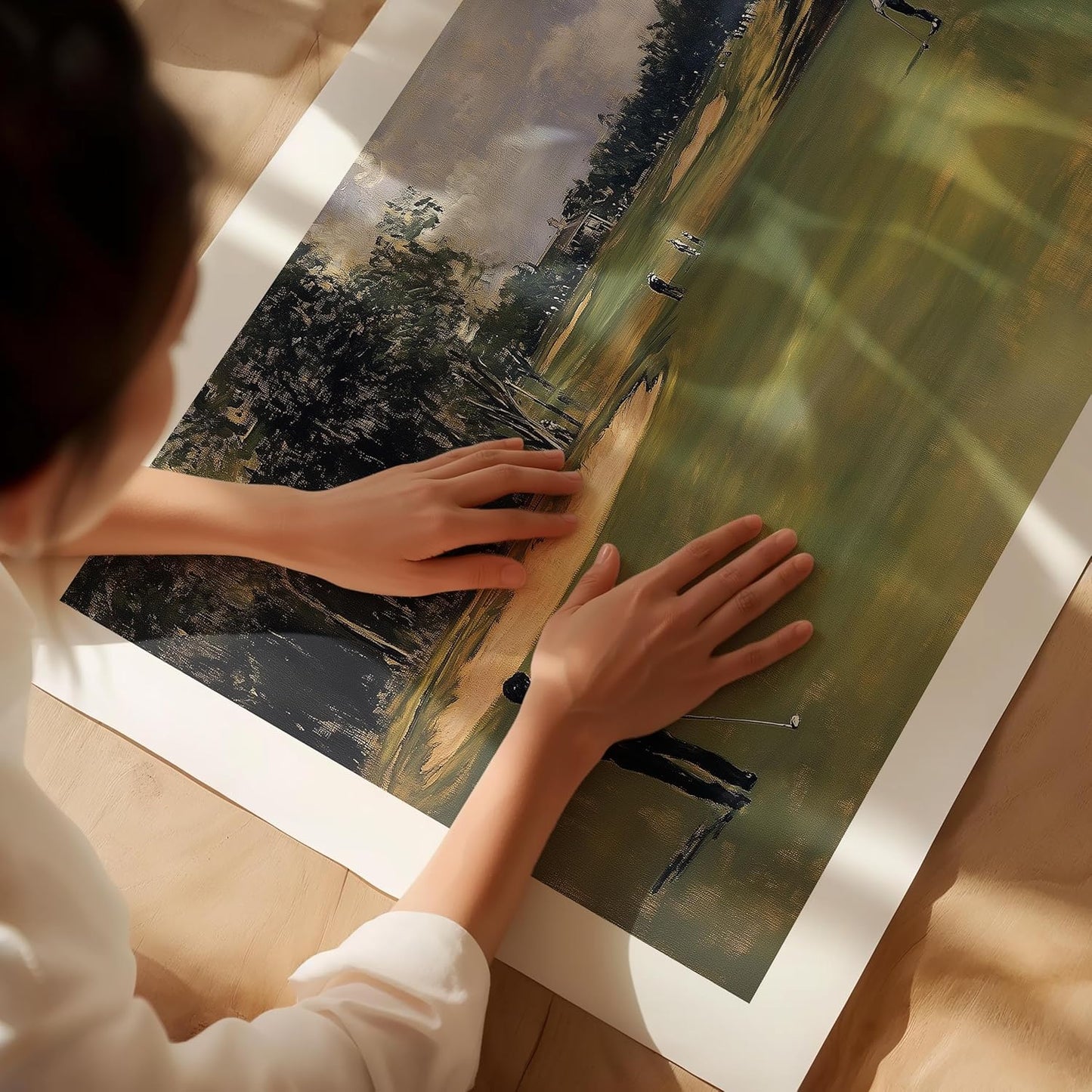 Vintage Golf Course Premium Giclee Fine Art Prints - Antique Style Golf Course Painting Posters, Golf Wall Art, Aesthetic Golfing Poster for Home Office Decor, Ready to Frame