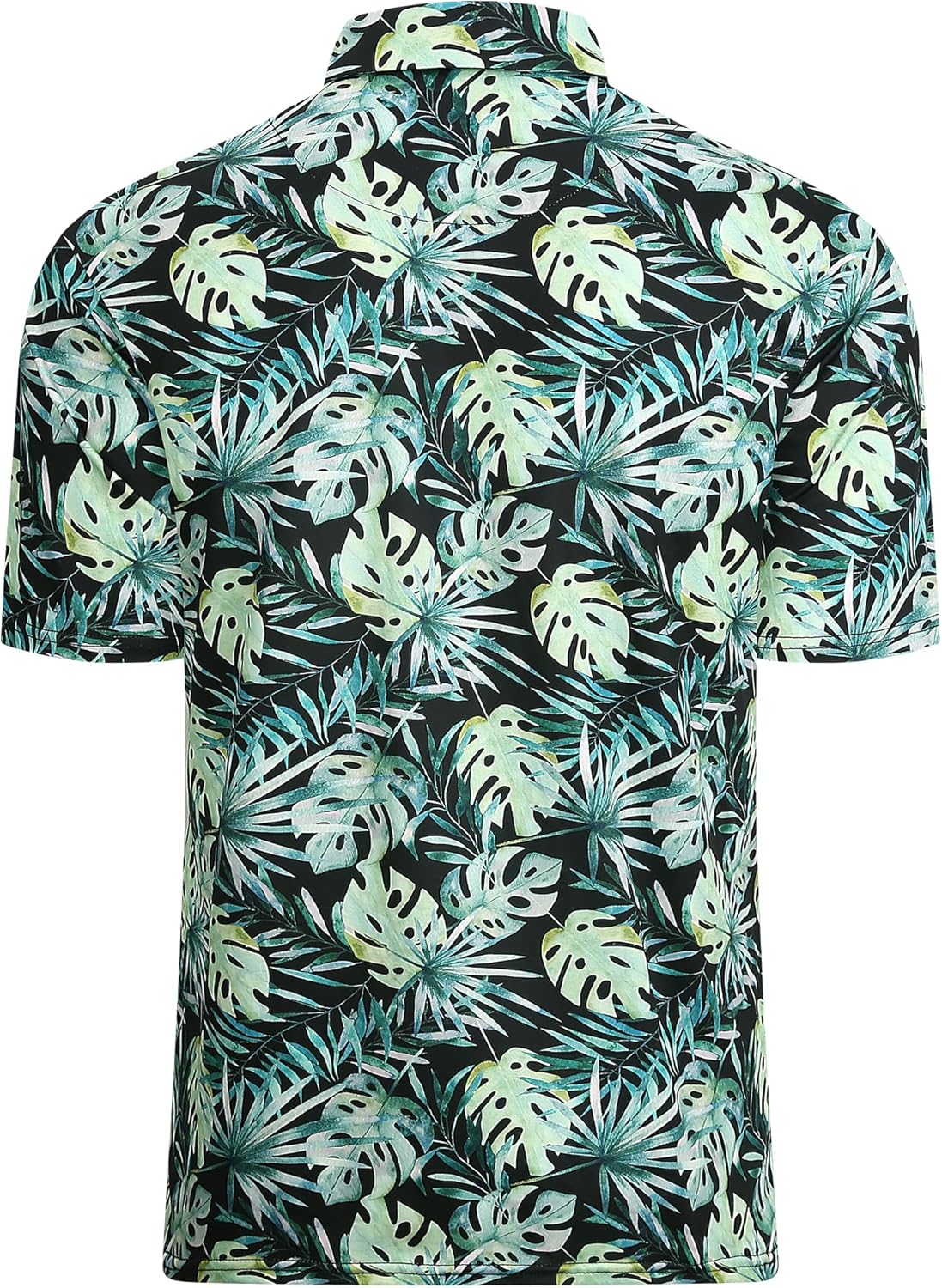 Alex Vando Mens Hawaiian Golf Shirt Moisture Wicking Digital Print Golf Shirts for Men