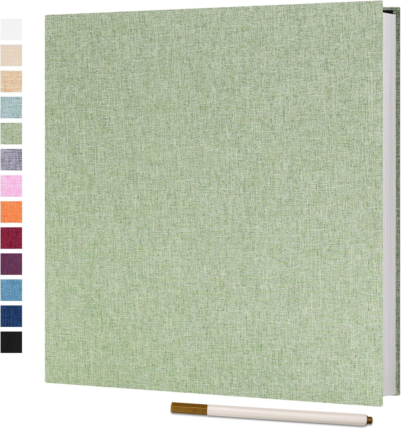 Vienrose Large Photo Album Self Adhesive for 4x6 8x10 10x12 Pictures Scrapbook Album DIY Scrap Book 40 Sticky Pages with A Metallic Pen 13"x12.6"40 Pages