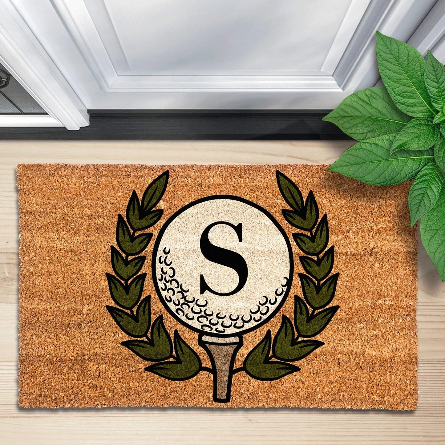 American Sign Letters Personalized Golf Doormat - Welcome Mats, Housewarming Gift, Golf Door Mat