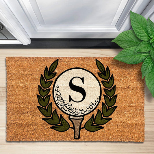American Sign Letters Personalized Golf Doormat - Welcome Mats, Housewarming Gift, Golf Door Mat