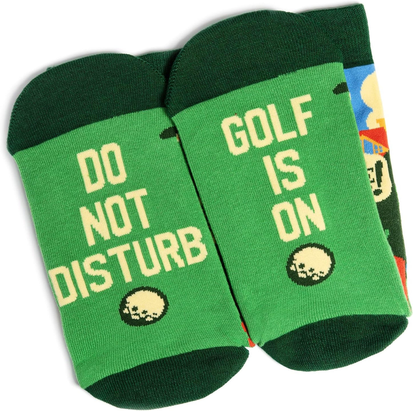 Lavley Funny Golf Socks - Fun gift for golfers - Unisex one size fits most - Great for birthdays or stocking stuffers