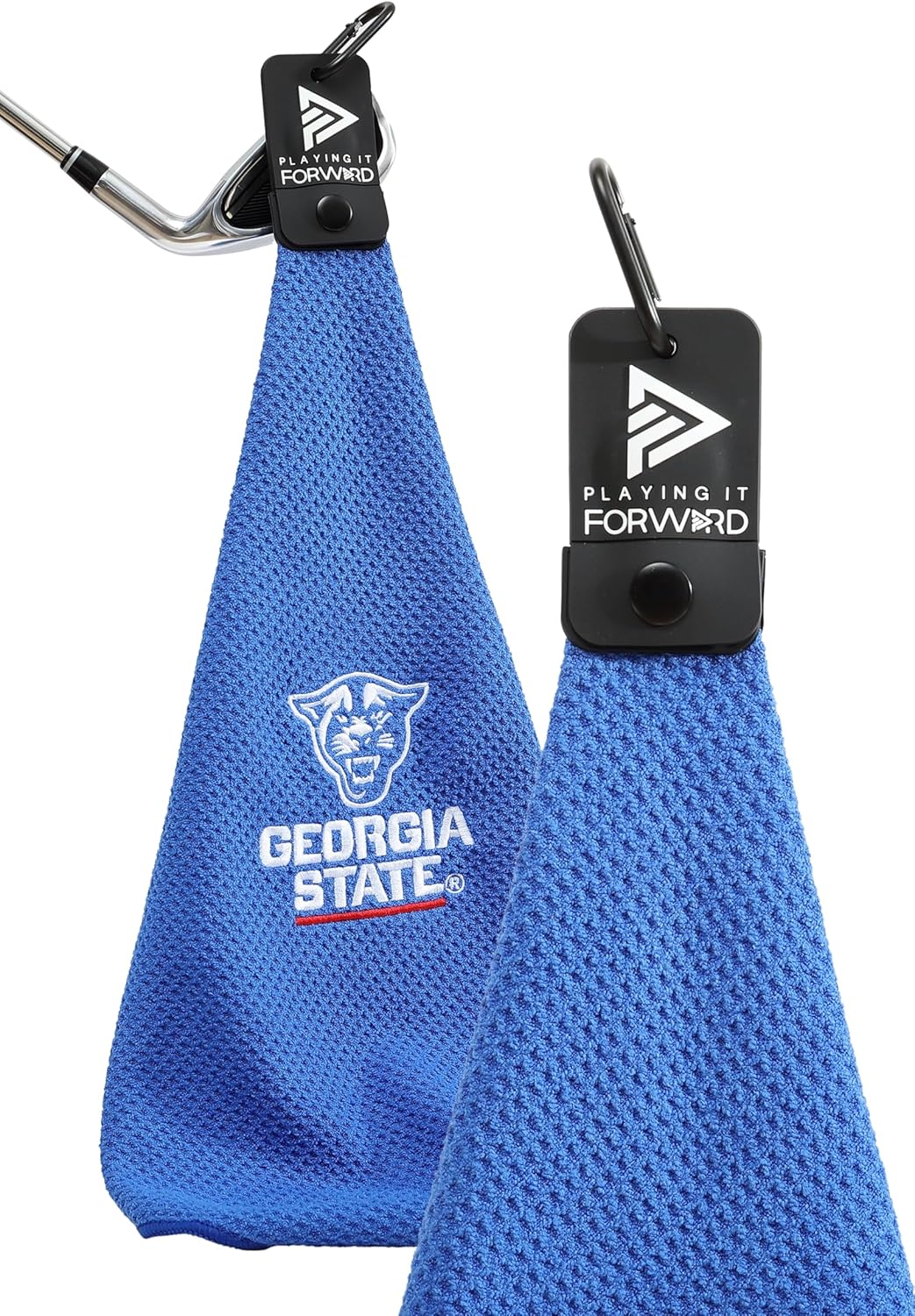 Magnetic Golf Towels for Golf Bags with Clip & Ultra Strong Magnet - Waffle Weave Microfiber Towel for Secure Hold on Bags & Carts - Ideal Club Cleaner & Accessories - Georgia State