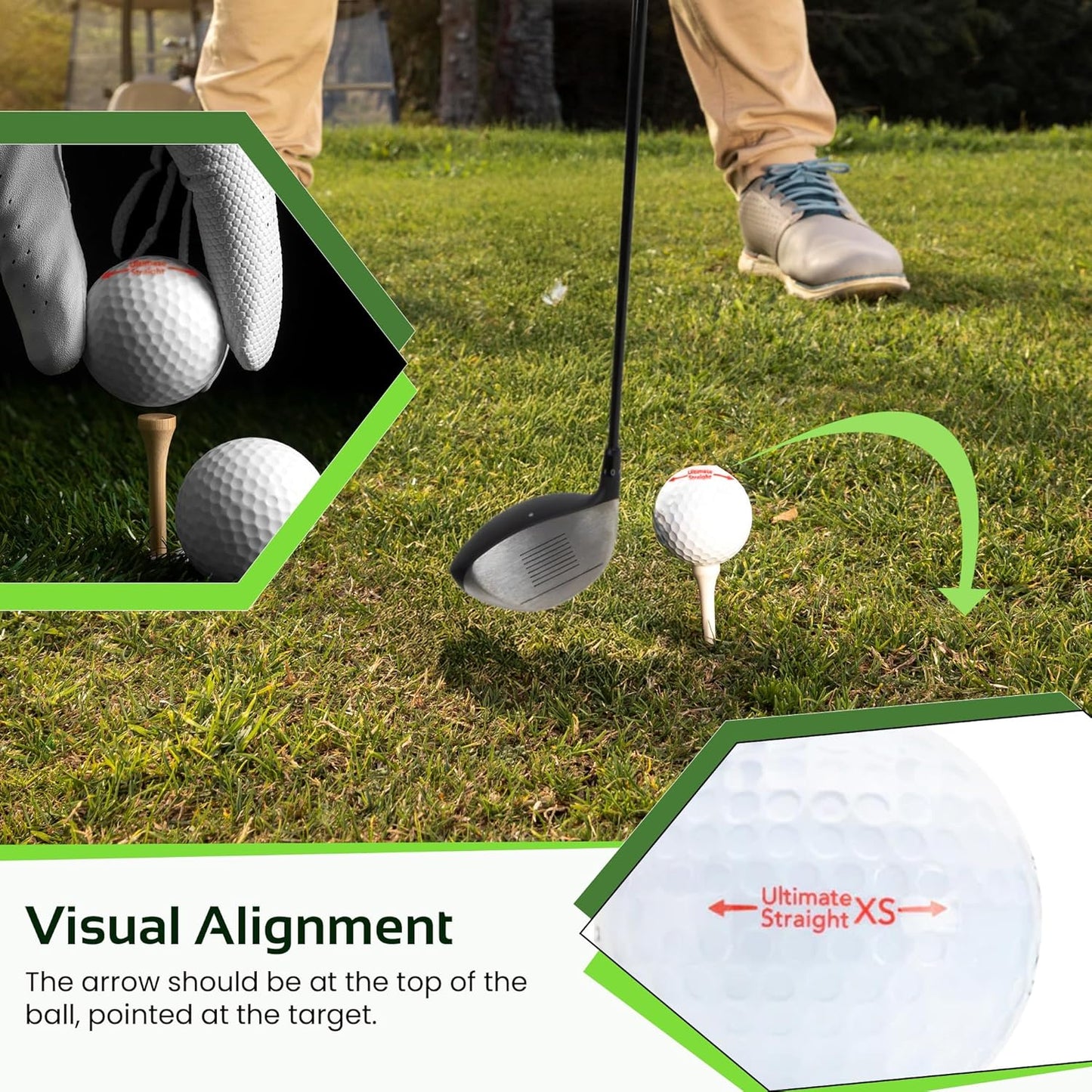 Polara Golf Self-Correcting Golf Balls – Soft Feel, Anti-Slice & Hook Correction, Exceeds USGA Limits, Dimple Pattern, High-Performance Balls for Men & Women