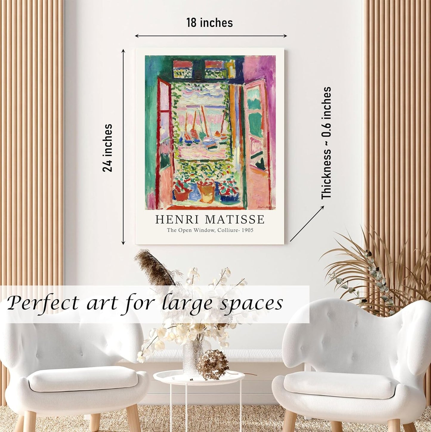Induslyfe Large Framed Retro Vintage Wall Art Canvas Decor Set of 3, Matisse Wall Art Prints Poster Modern Art, Sage Green Aesthetic Floral Botanical wall art, bedroom living room bathroom 18x24