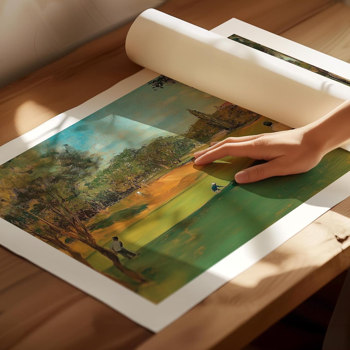 Vintage Golf Course Premium Giclee Fine Art Prints - Antique Style Golf Course Painting Posters, Golf Wall Art, Aesthetic Golfing Poster for Home Office Decor, Ready to Frame