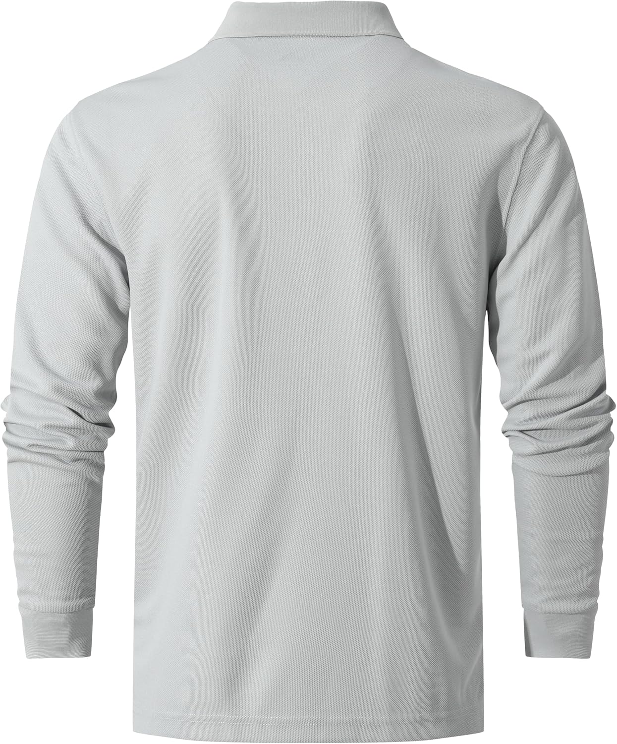 Men's Long Sleeve Polo Shirt Quick-Dry Performance Tactical Golf Shirts Regular-fit Jersey Tennis Shirt