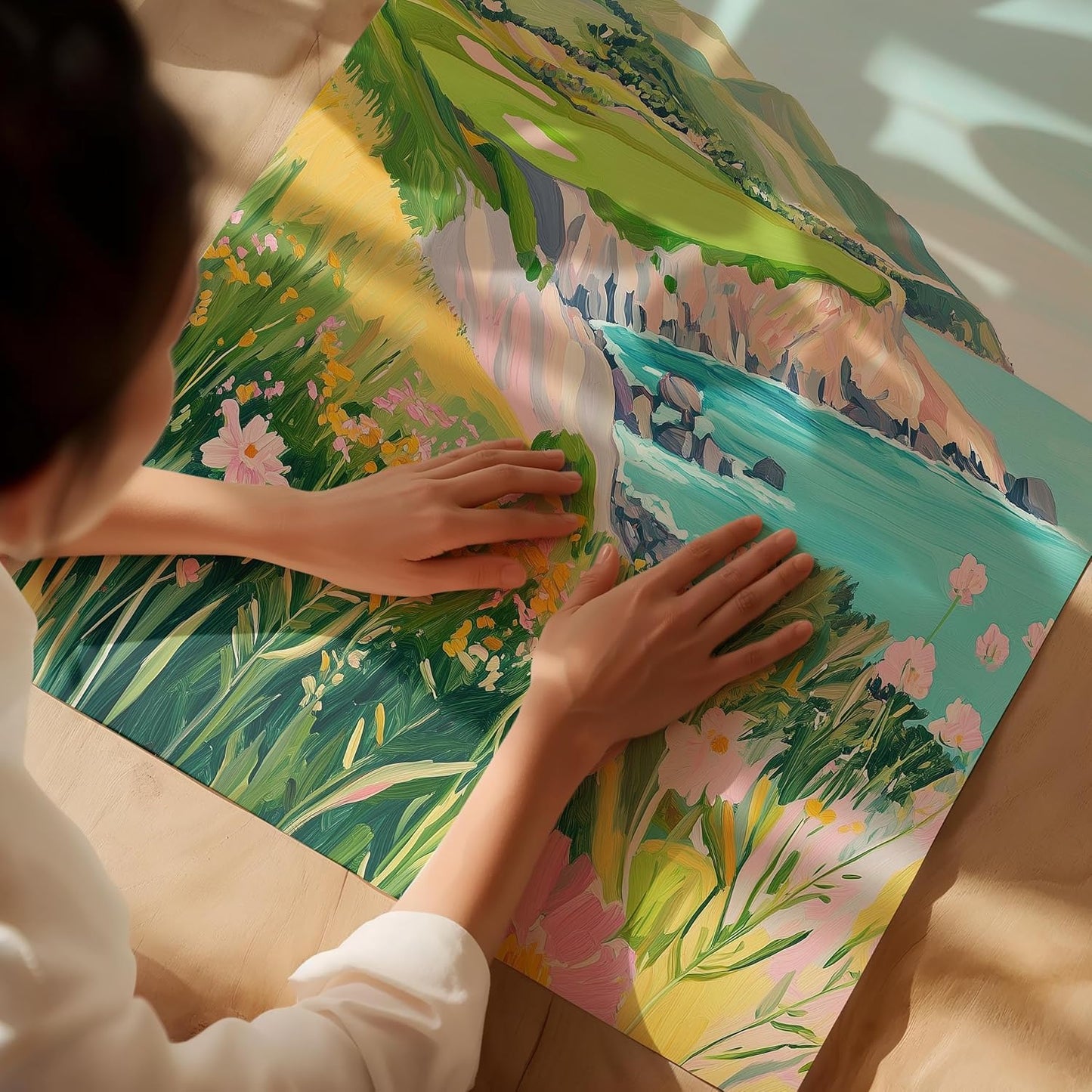 Golf Course Floral Pastel Art Print Posters - Premium Giclee Fine Art Prints - Golf Course Home Decor Posters, Golfer Art Prints for Home and Office Decor - Vintage Aesthetic, Ready to Frame