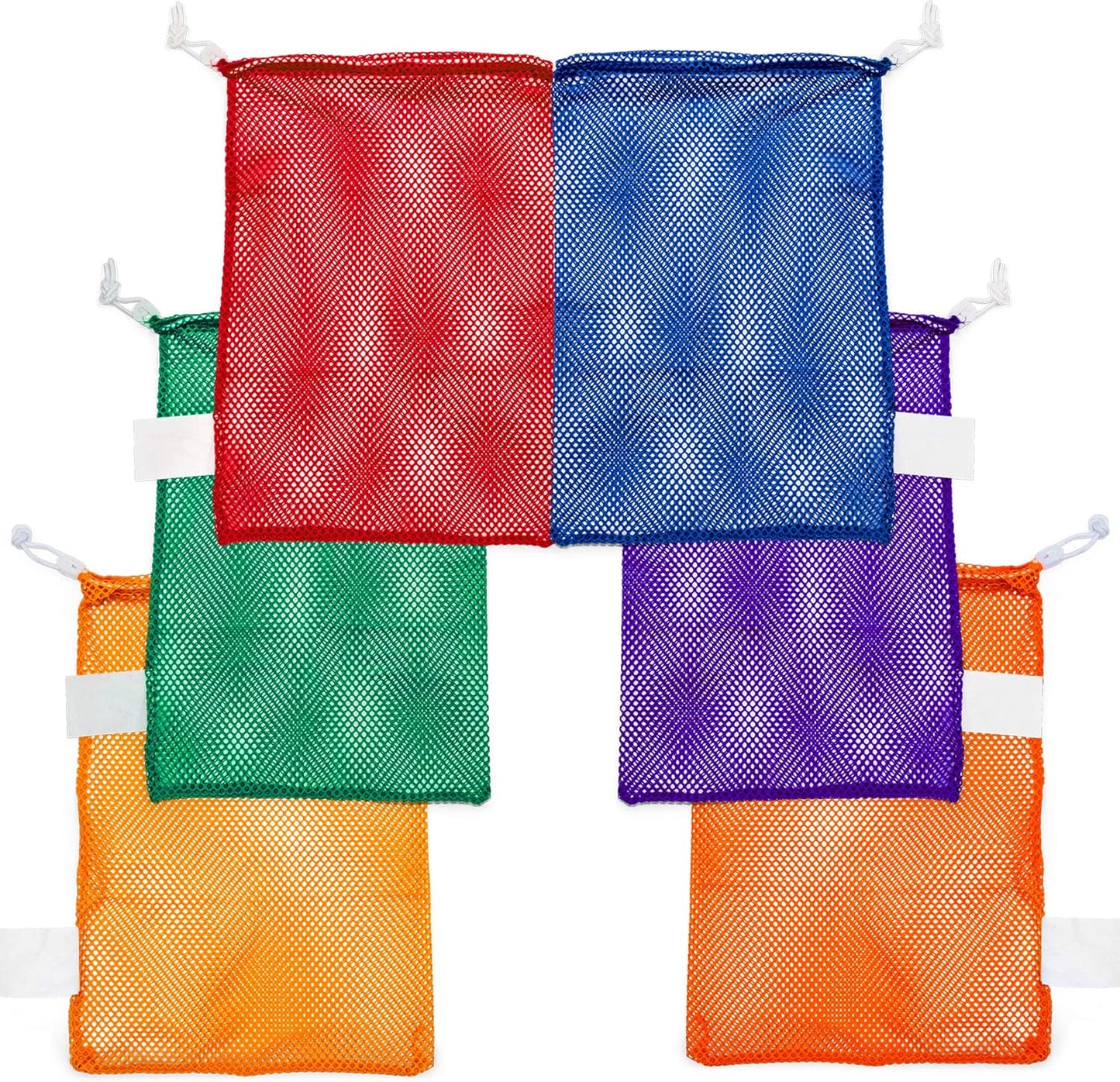 Champion Sports Mesh Equipment Bag – Heavy-Duty Nylon Drawstring Bag with Lock & ID Tag, Breathable Storage Sack for Balls, Swim Gear, Laundry & Toys, Multiple Sizes & Colors