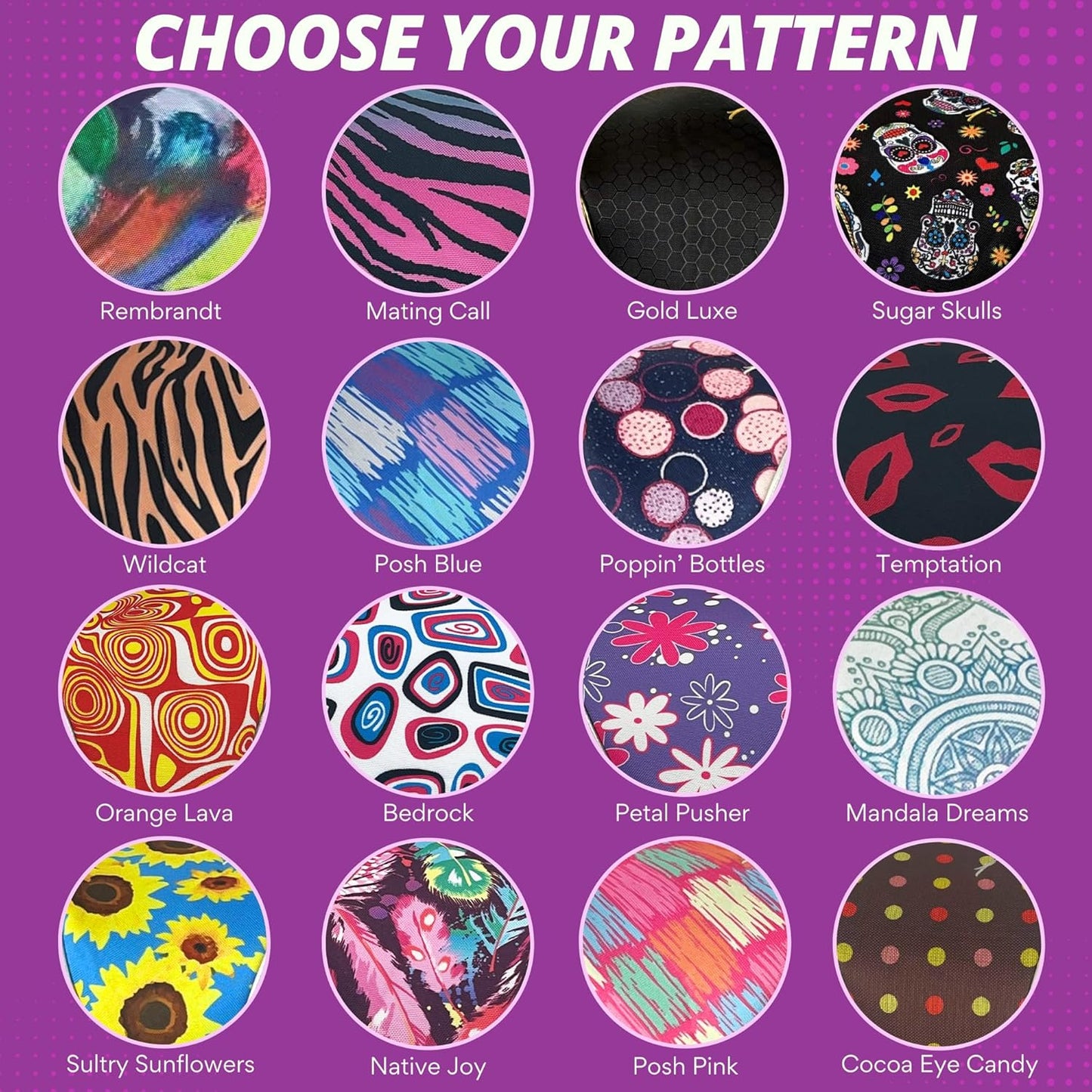 Taboo Fashions Monaco Golf Club Covers for Women - Numbered Golf Headcovers Set for Driver, Fairway and Hybrid Clubs - Weather Resistant, Pack of 4