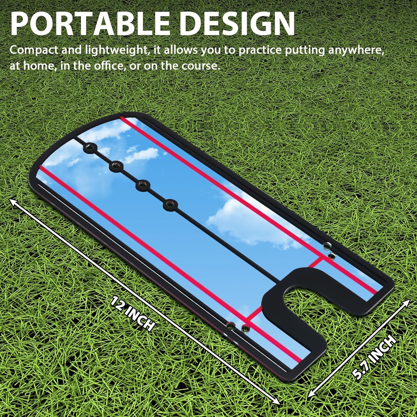 Golf Putting Mirror, Portable Training Aid, Golf Putting Mirror Training Aid for Beginners, Checks Eyes-Shoulders-Putter Face for Improved Accuracy, Beginner Golfing Equipment and Accessories