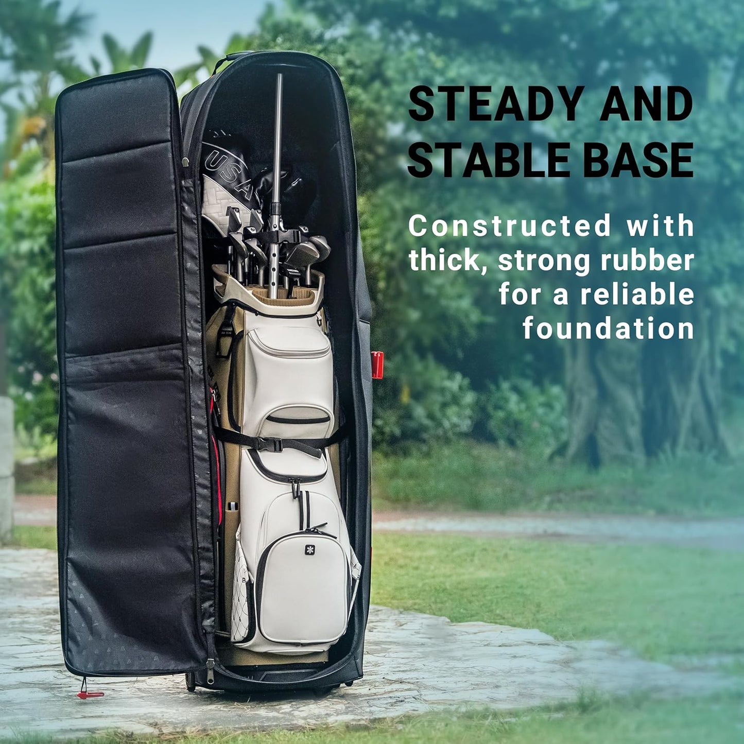 ASK ECHO LOCKLINK Roller Outdoors Golf Travel Bag Soft-Sided with Wheels/Black